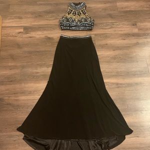 Sherry Hill Two Piece Beaded Dress